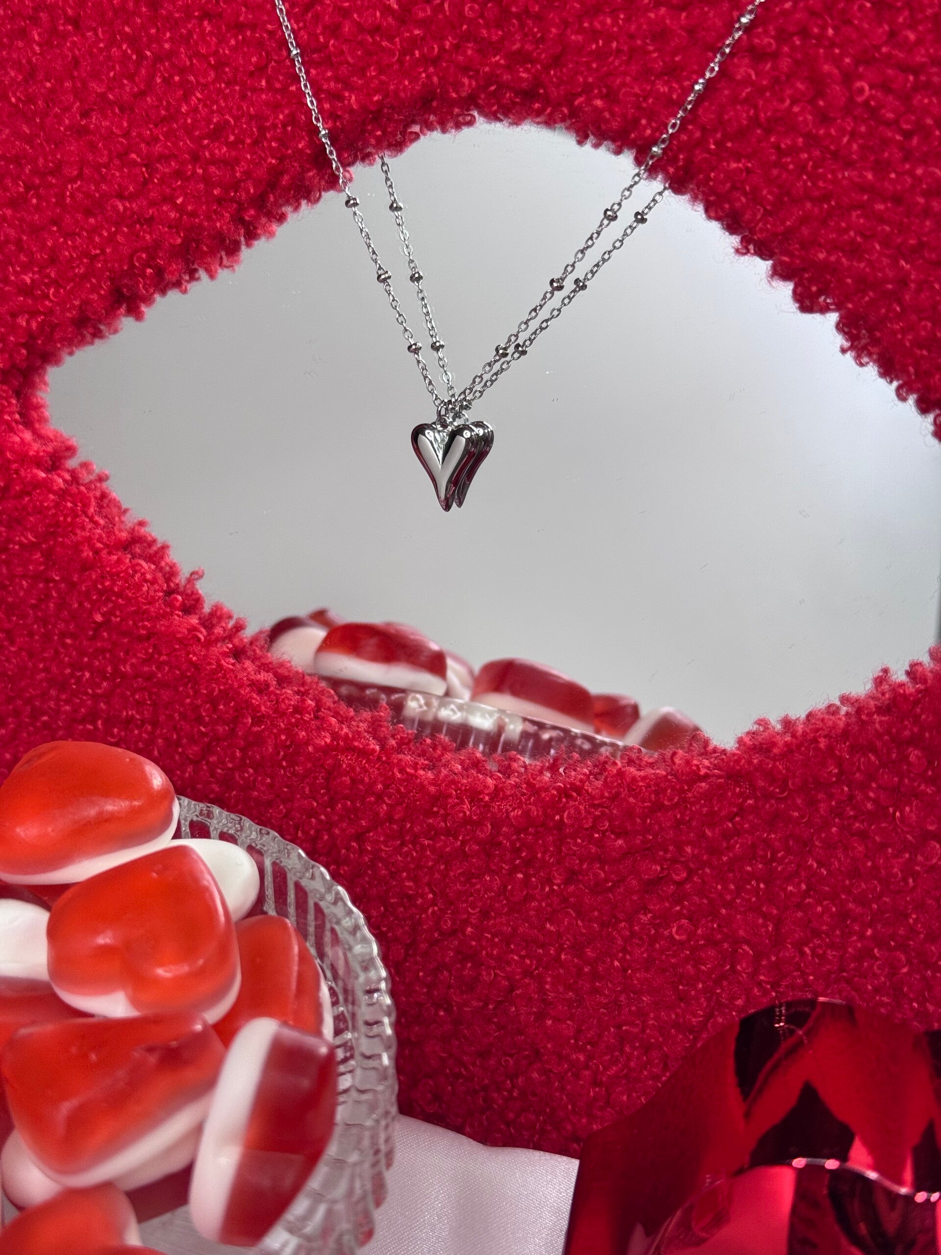 Love heart ketting - Zilver kleur