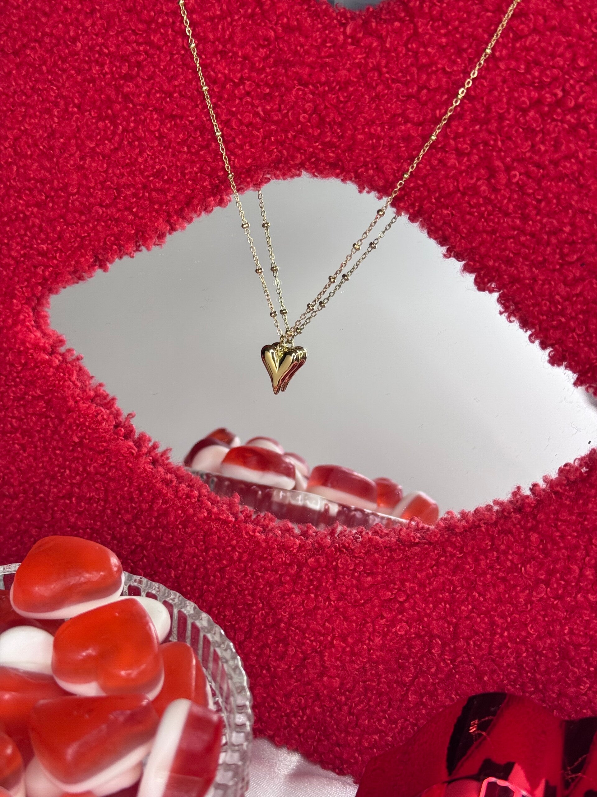 Love heart ketting - Goud kleur