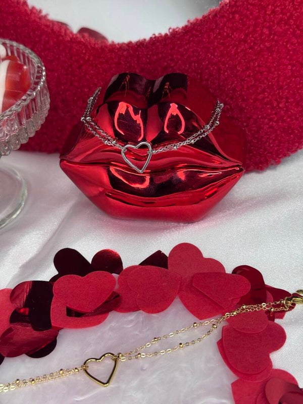 Double heart armband - Zilver kleur