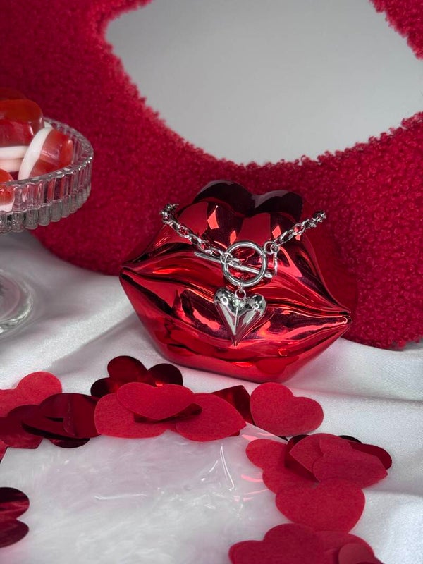 Big heart armband - Zilver kleur