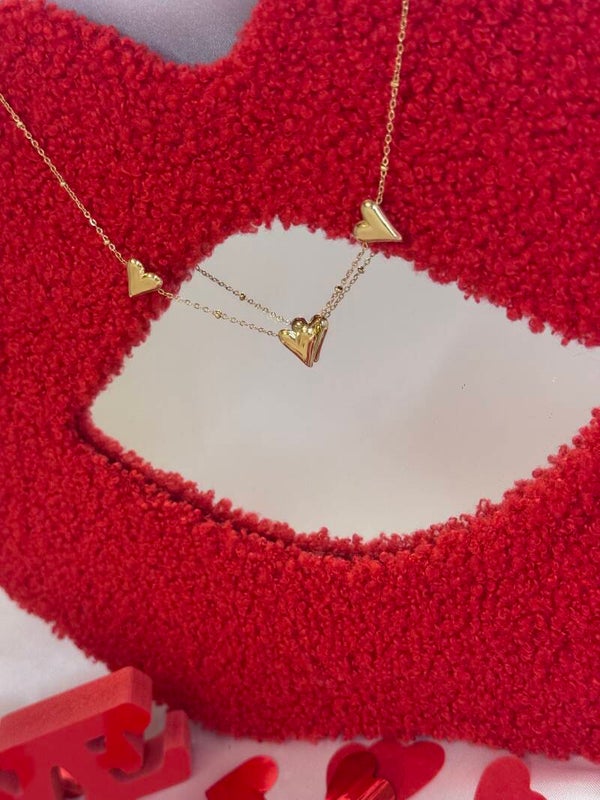 Triple love ketting - Goud kleur