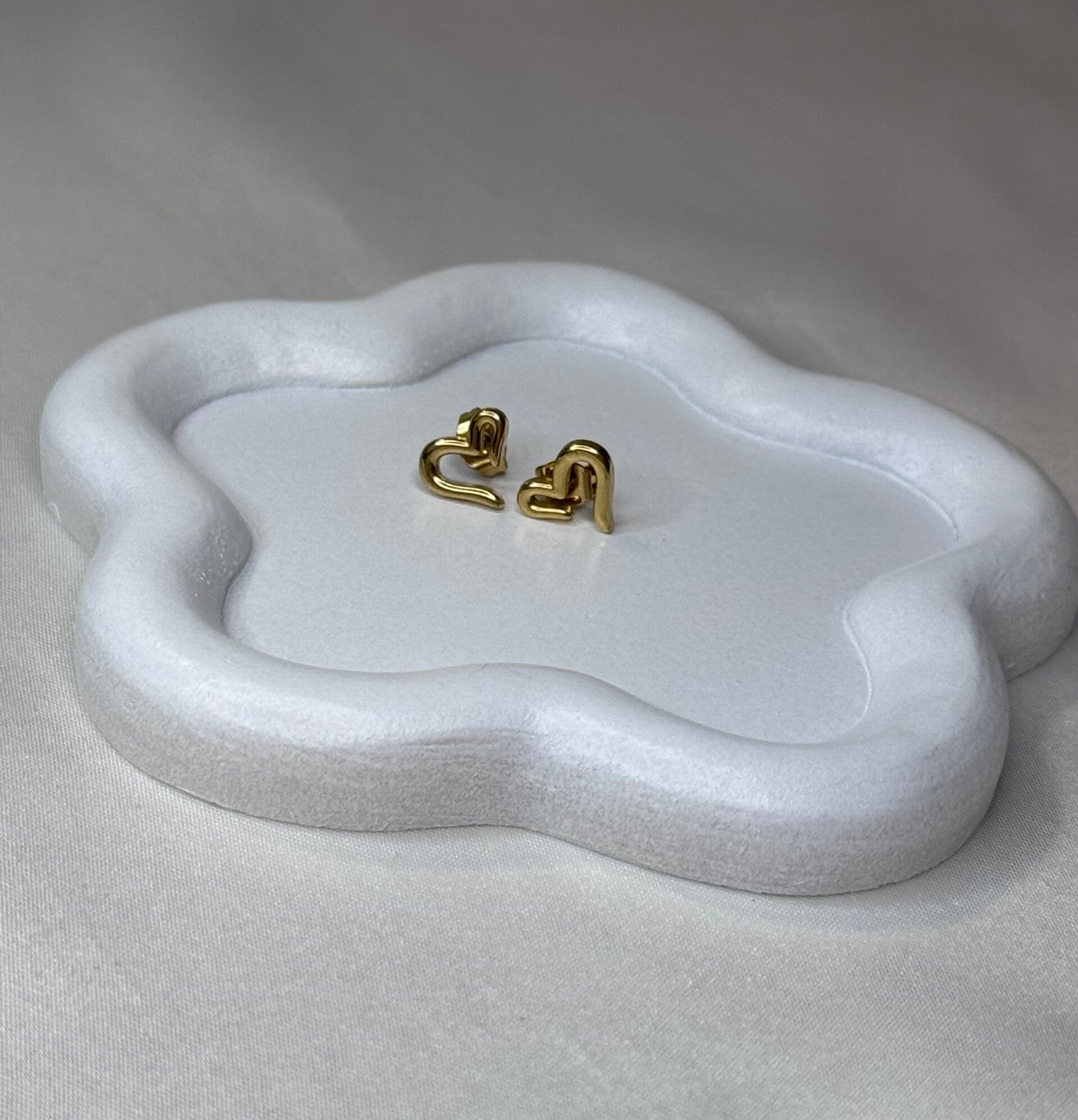 Milou heart oorbel - Goud kleur