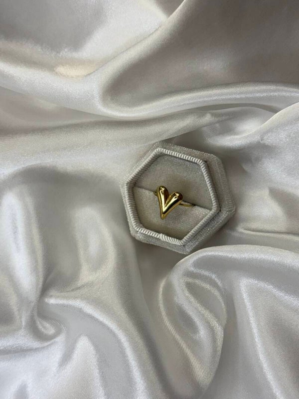Love heart ring - Goud kleur