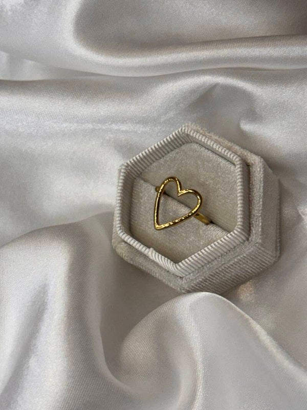 Open heart ring - Goud kleur