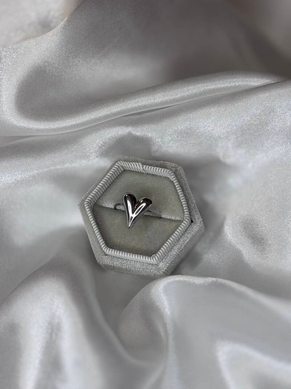 Love heart ring - Zilver kleur