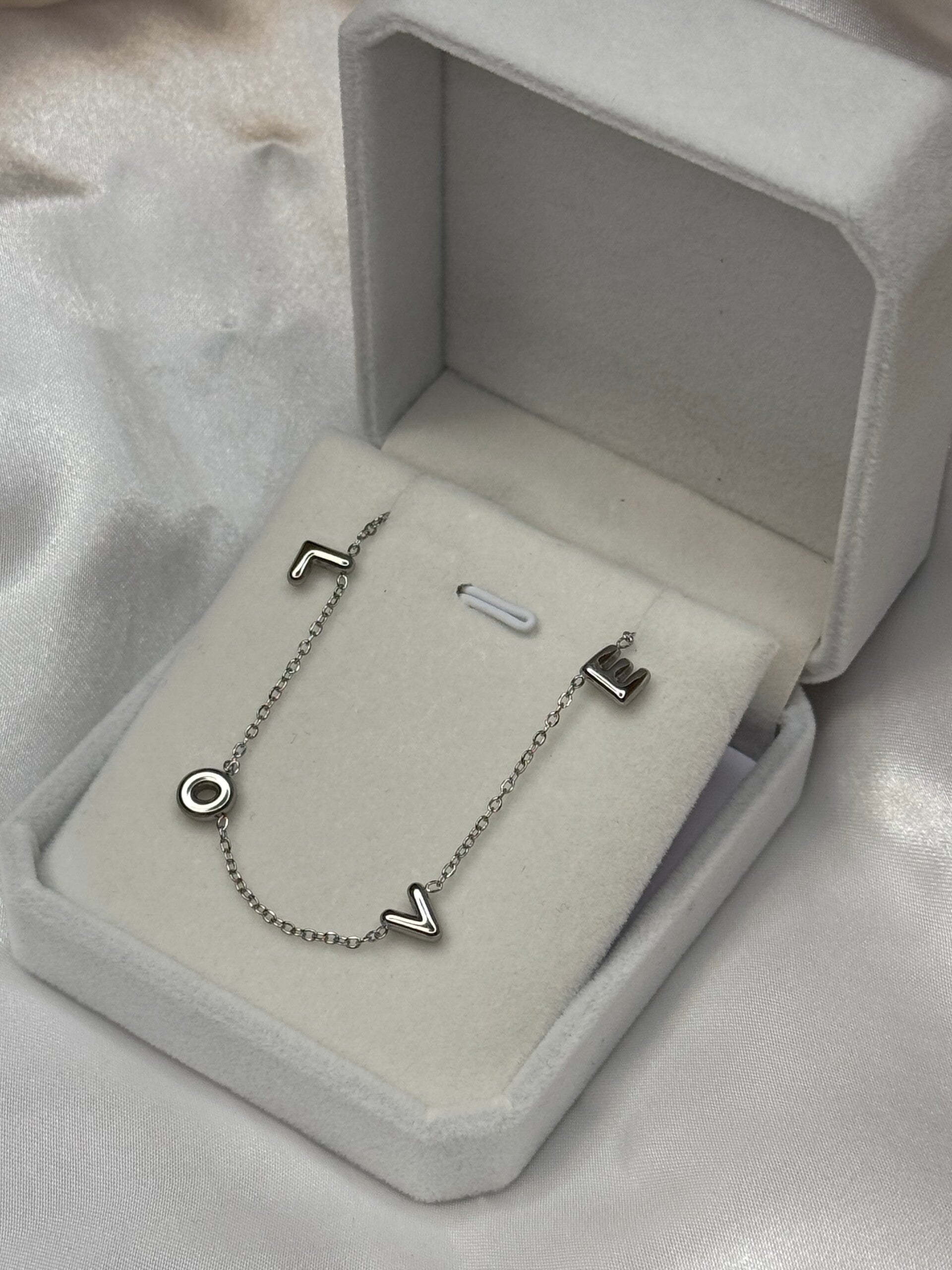 Bubble Love ketting - Zilver kleur