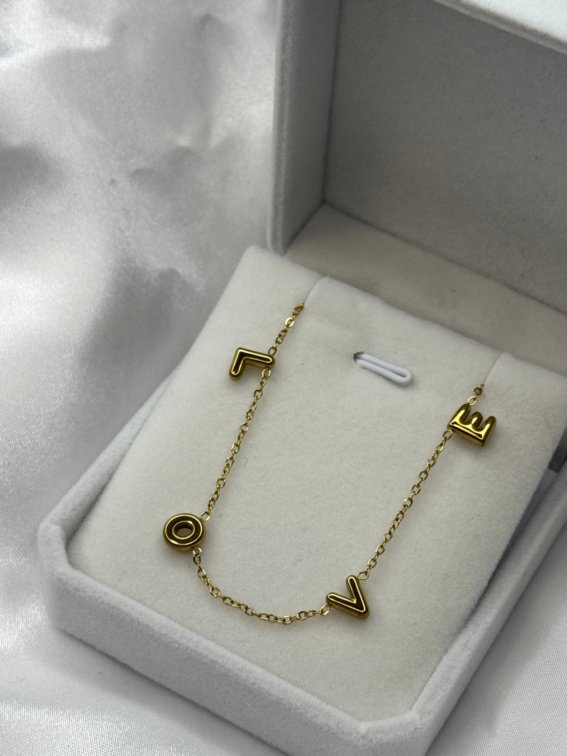 Bubble Love ketting - Goud kleur