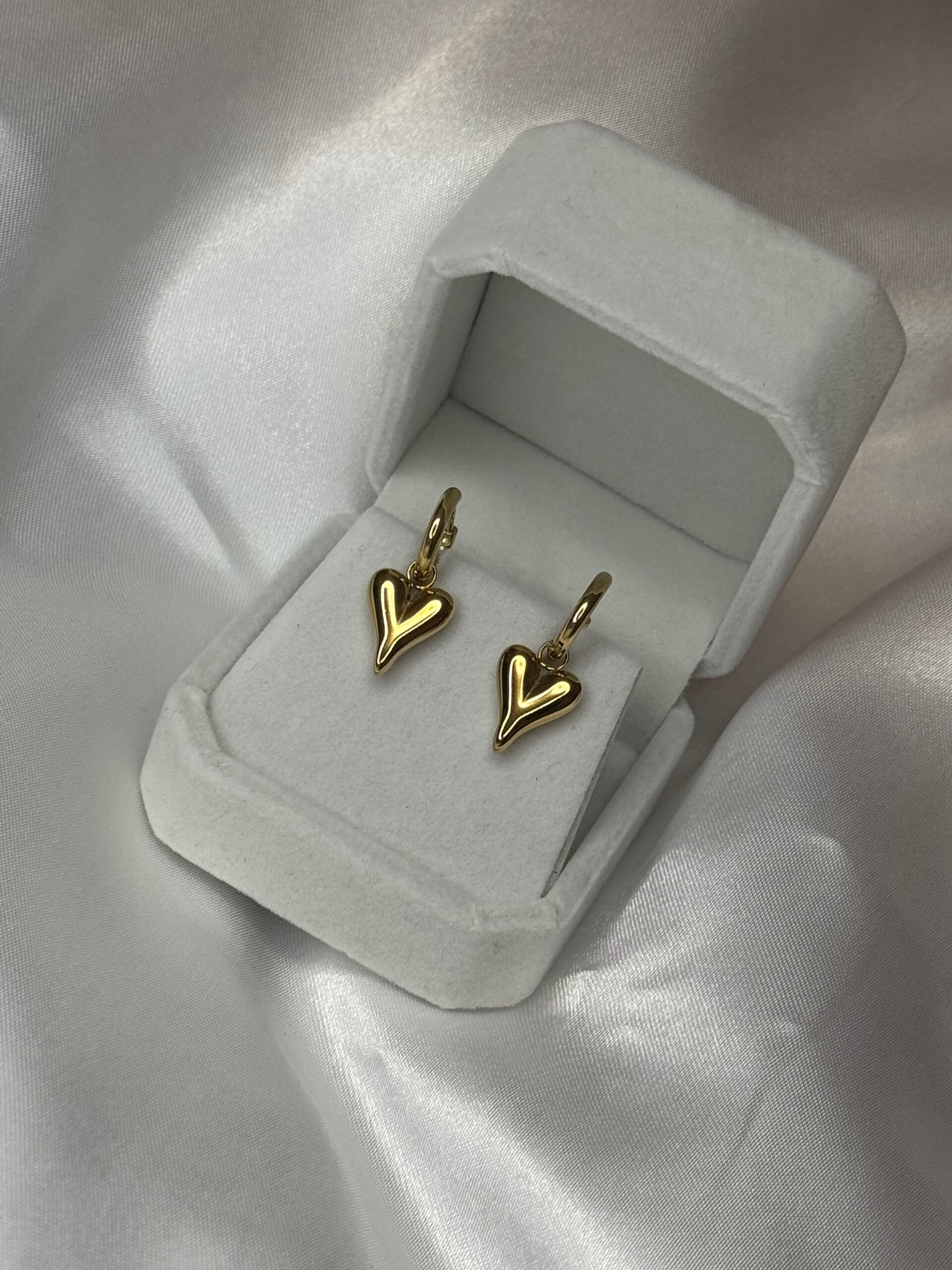 Love heart oorbel - Goud kleur