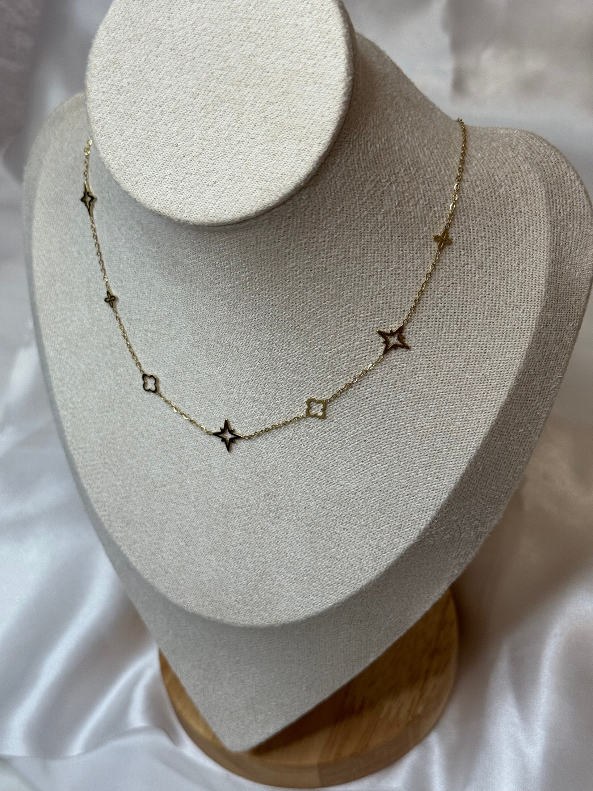 Clover ketting - Goud kleur
