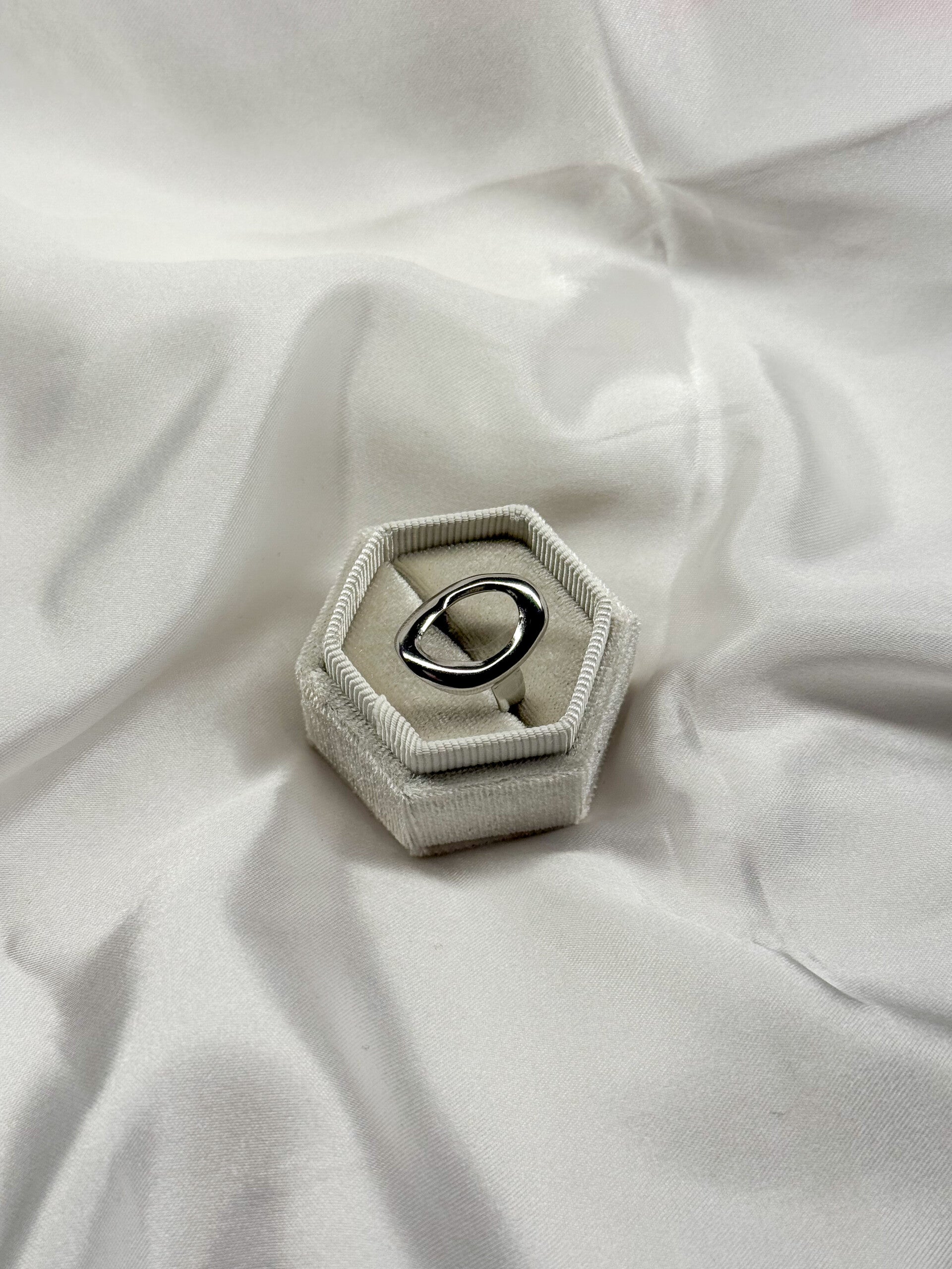 Ovaline ring - Zilver kleur