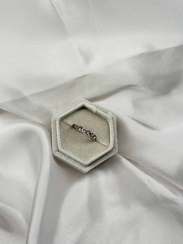 Amara ring - Zilver/Roze kleur