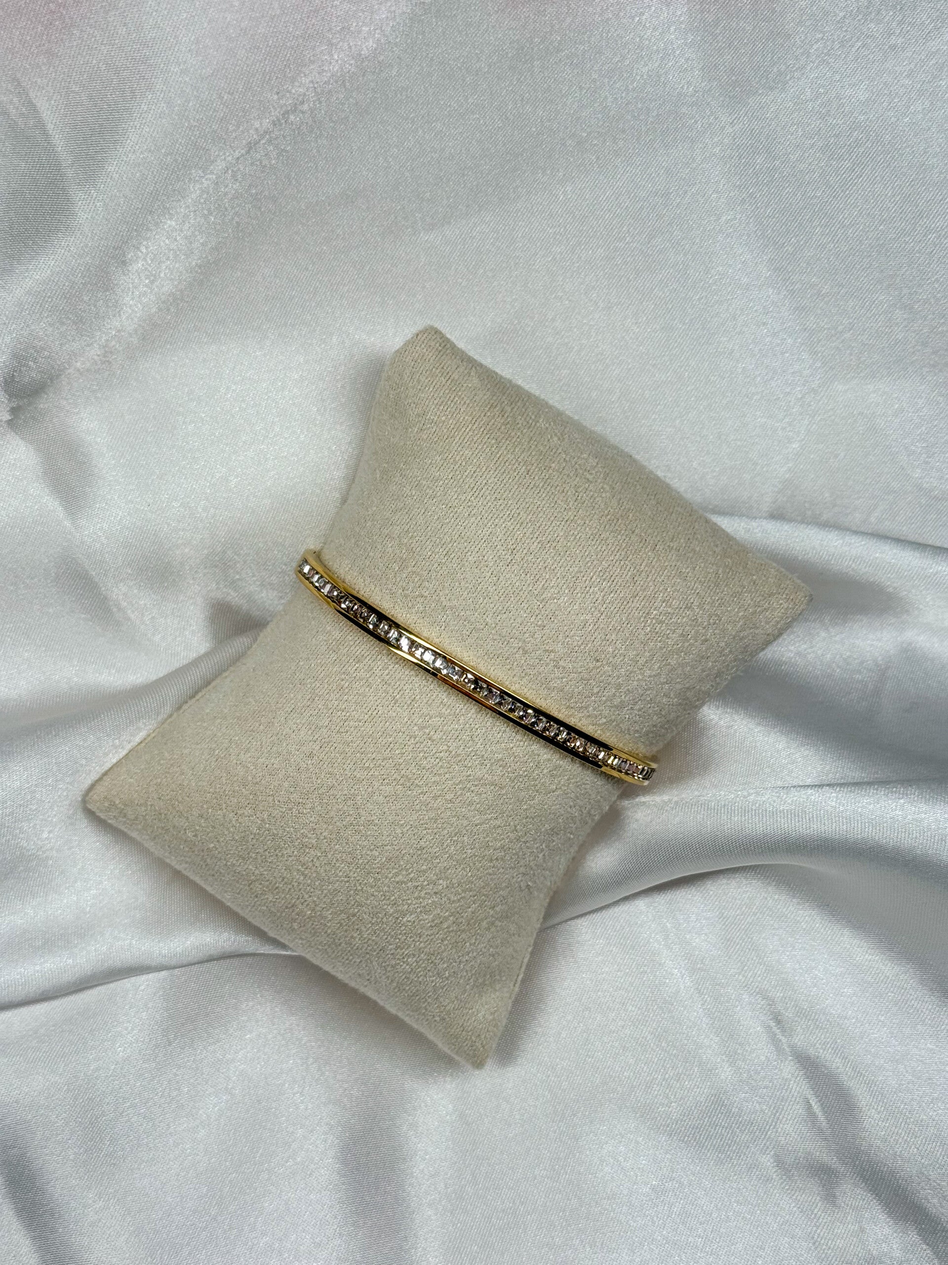 Strass bangle - Goud kleur