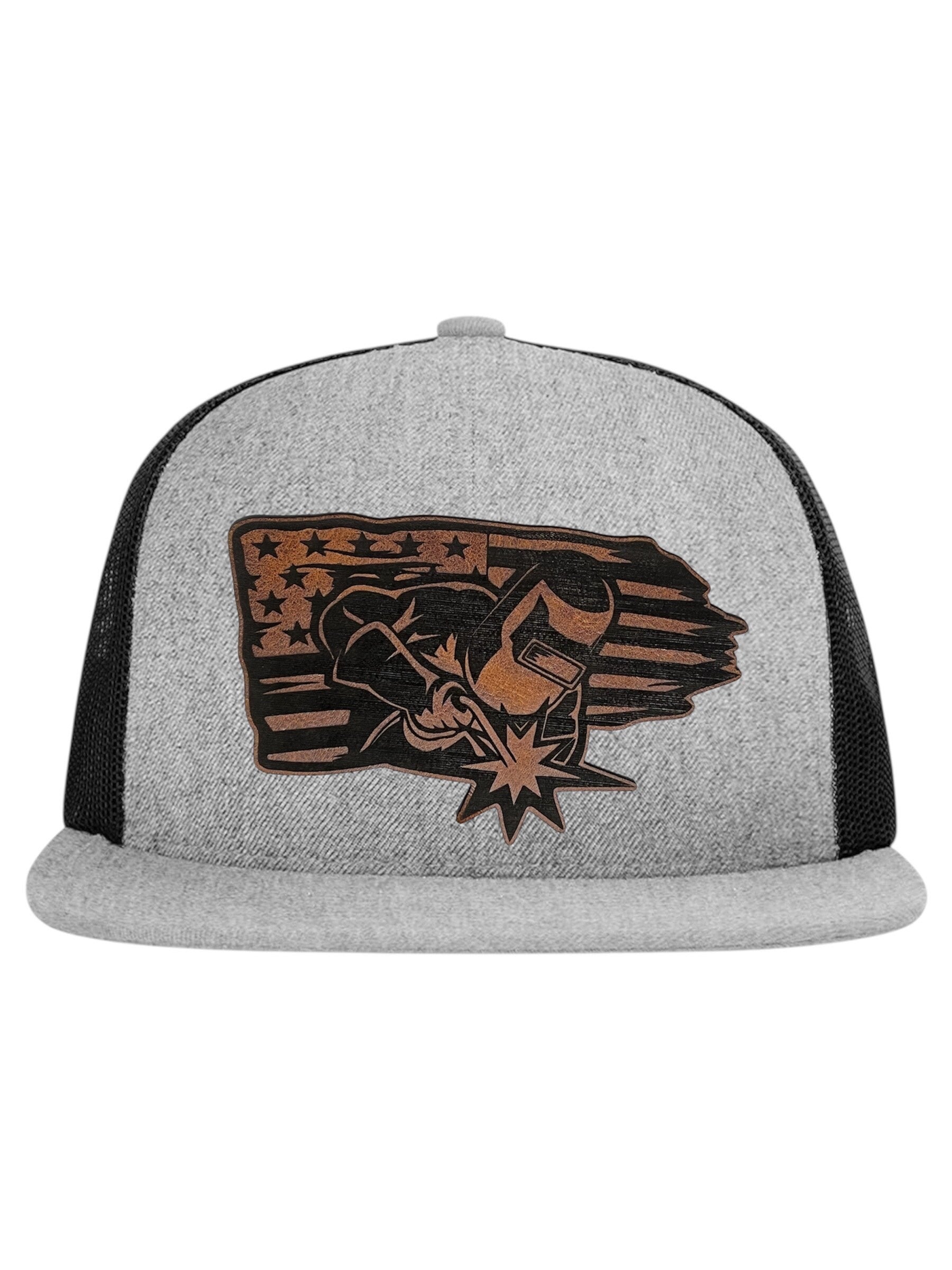 Welder on an American Flag Flat Bill Snapback