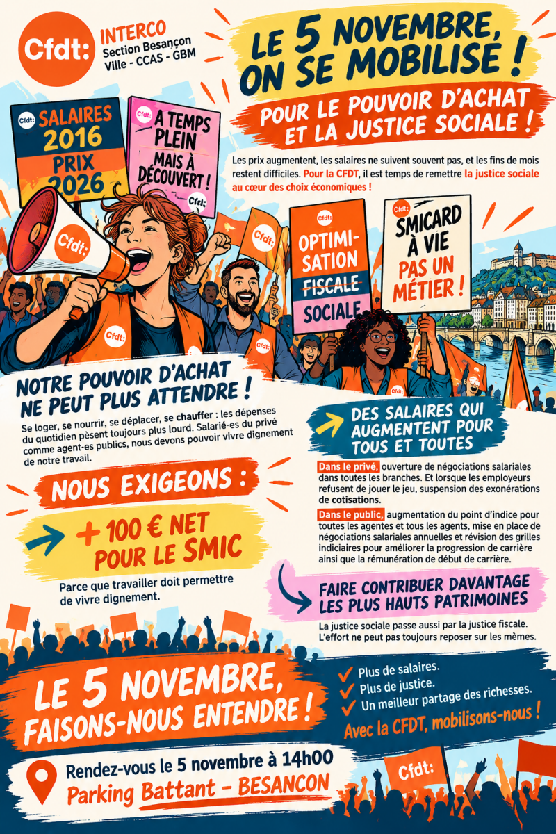Grève du 5 novembre 2026!