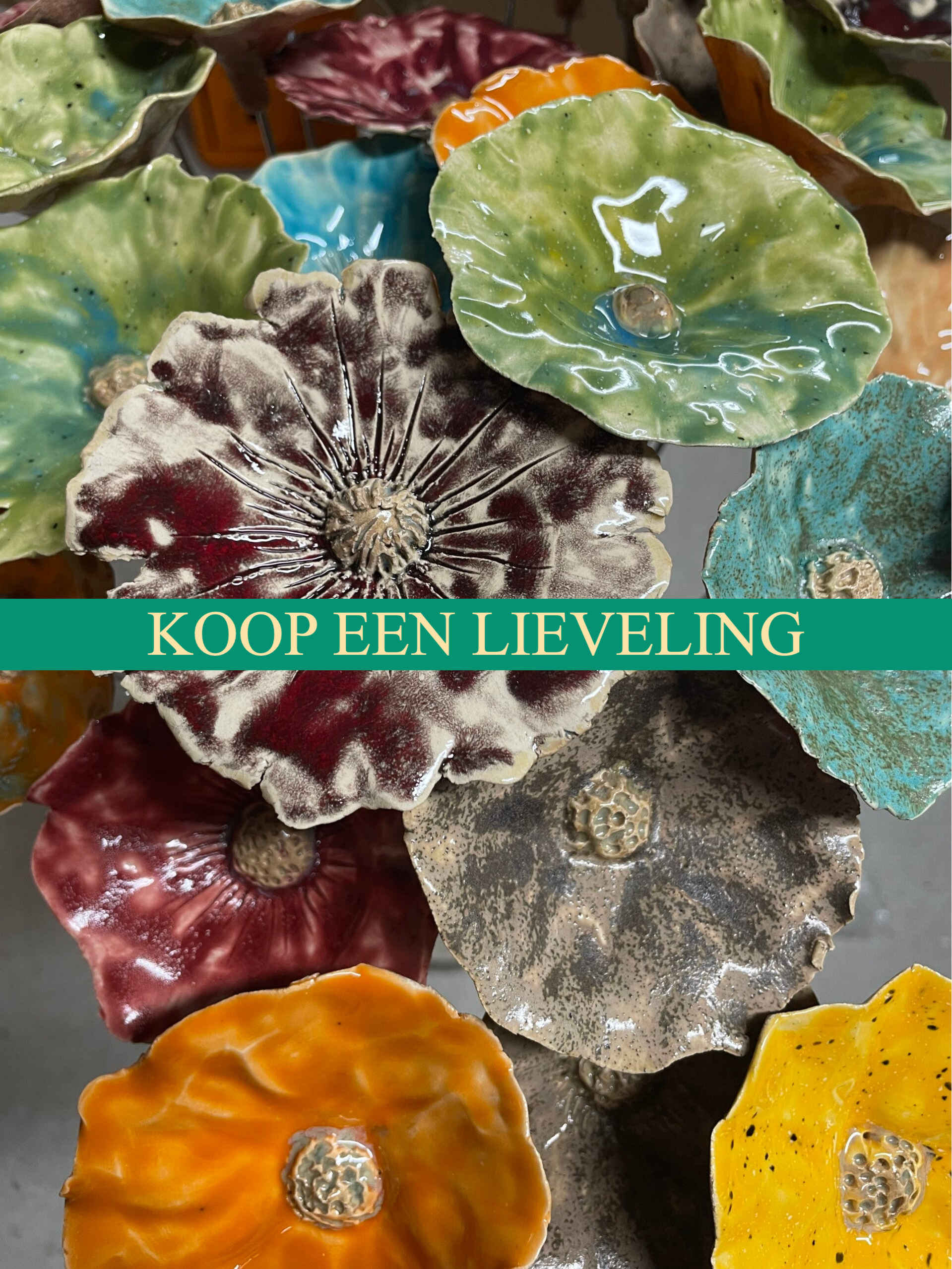 Keramische bloemen
