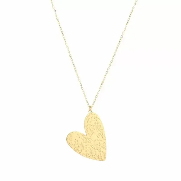 Big hart ketting - Goud