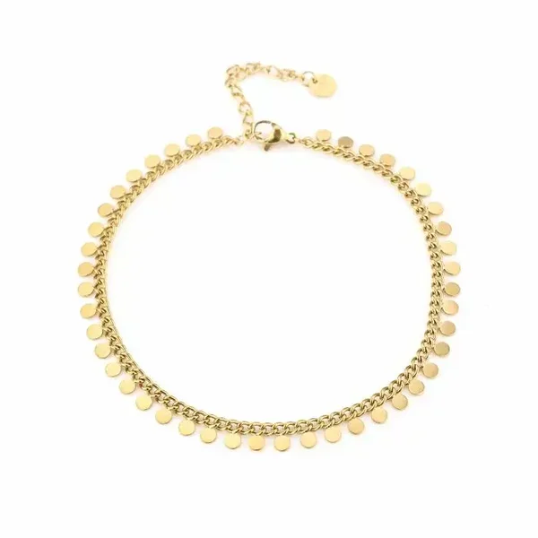 Muntjes enkelband - Goud