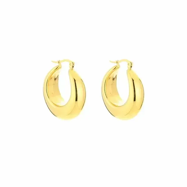 Basic hoop oorbellen - Goud