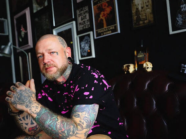 Oversized, Pink Paint Splatter T-shirt