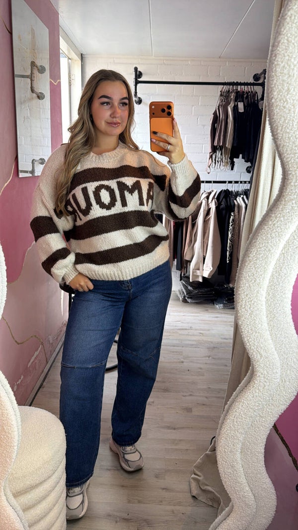 AMOUR sweater Brown/beige