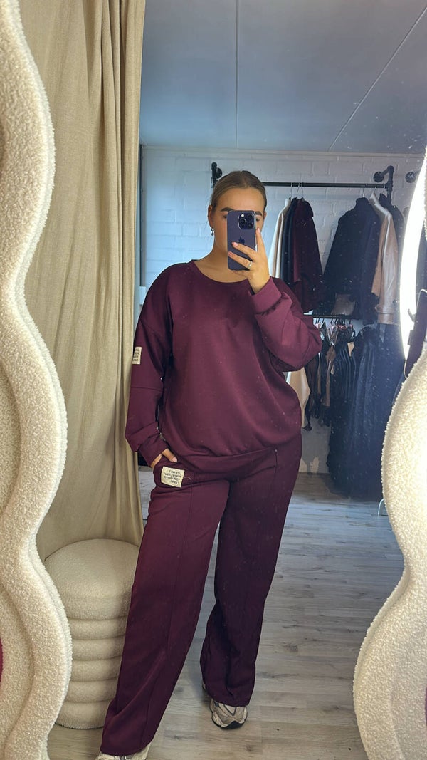 2 delige set bordeaux