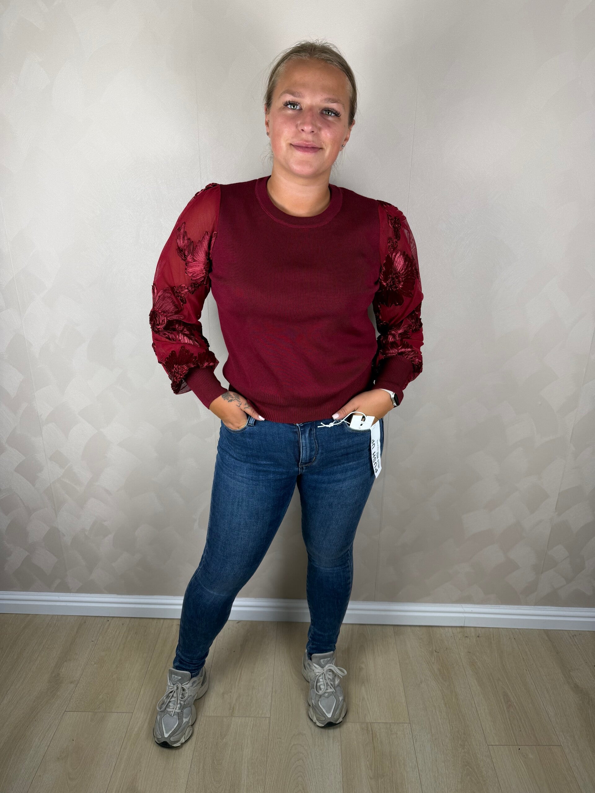 Flower sweater  Bordeaux
