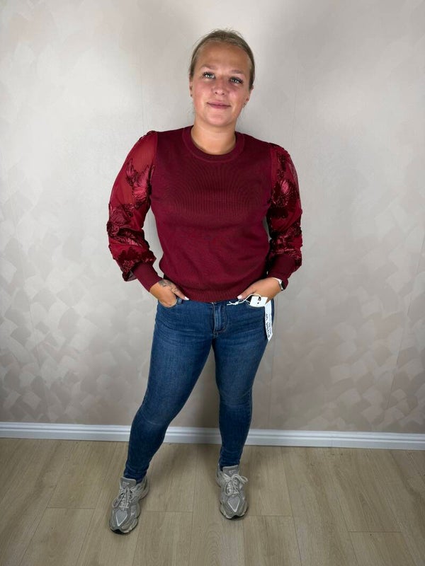 Flower sweater  Bordeaux