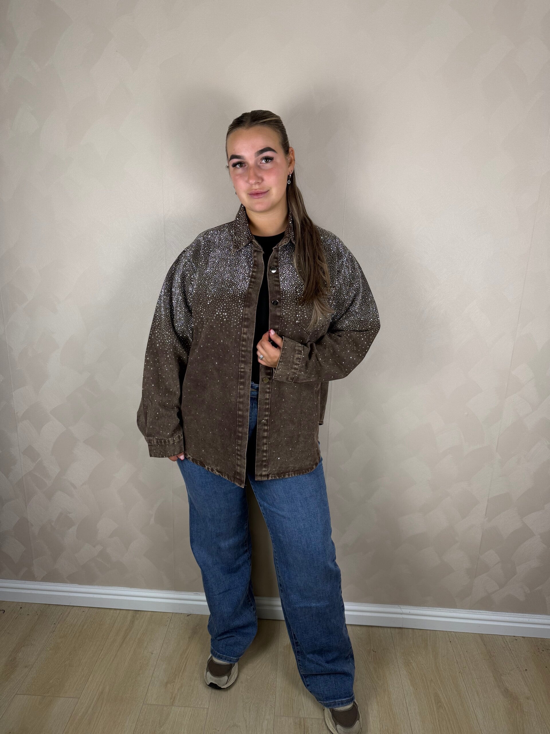 Strass jacket Brown