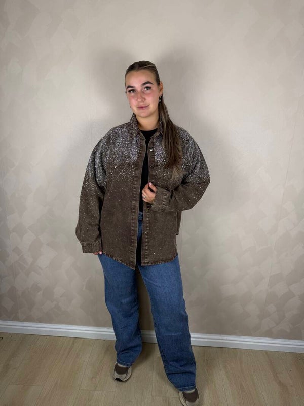 Strass jacket Brown
