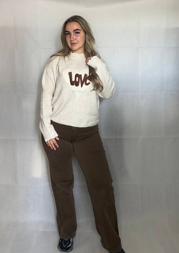 Wide leg jeans Brown