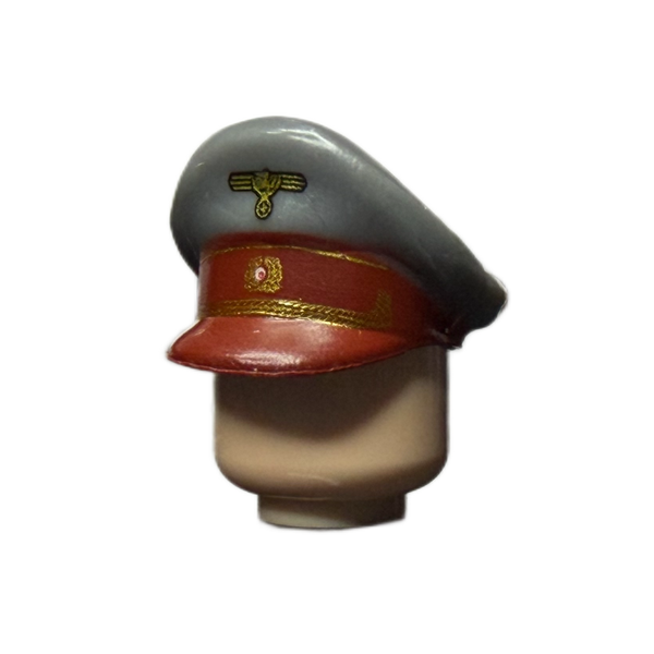 WW|| German A.H Visor Cap (Gray / RedBrown)