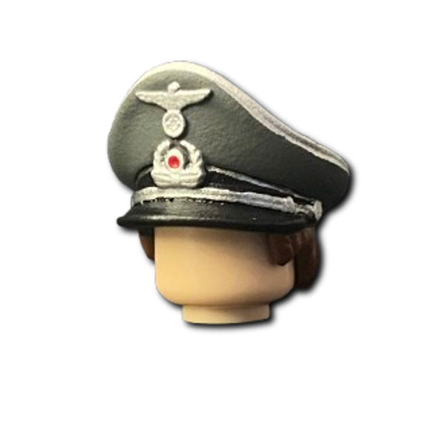 WW|| German Wehrmacht Visor Cap Brown Hair