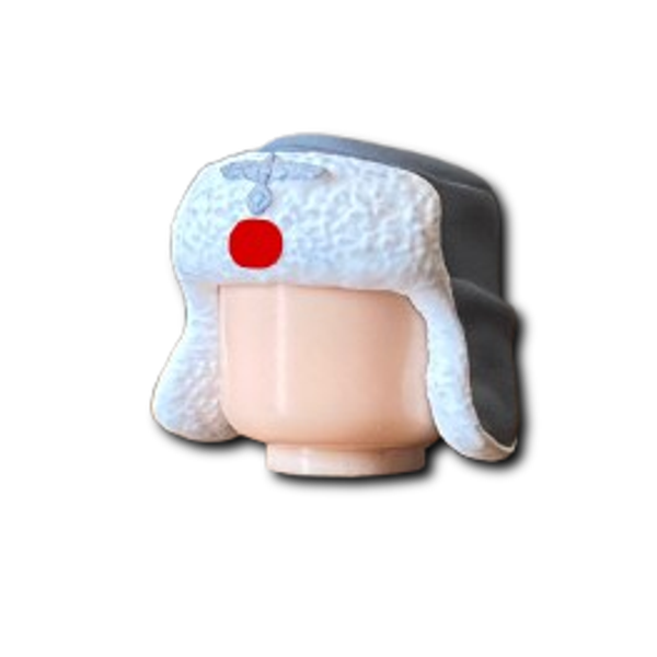 WW|| German Waffen SS Open Ushanka (White - Gray)