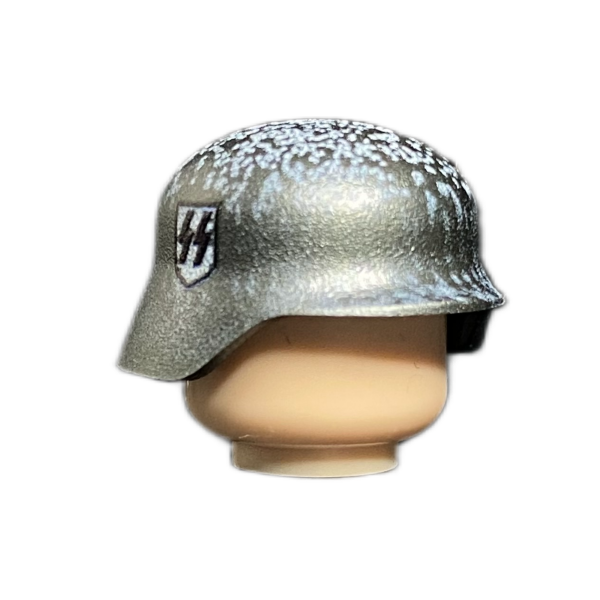 WW|| German Totenkopf Snow Flakes STahlhelmet (Gunmetal)