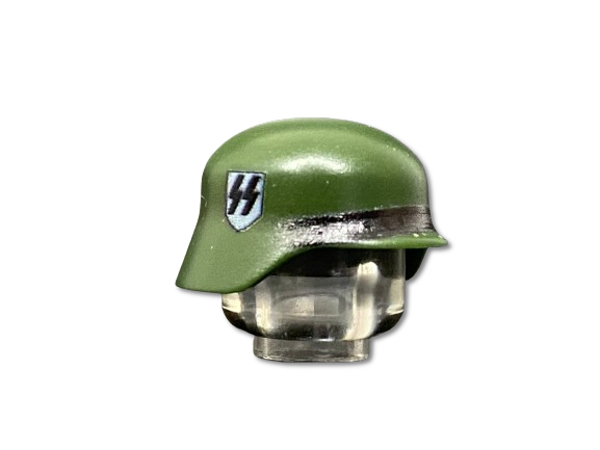 German Waffen SS Stahlhelm Strapband (Dark Green)