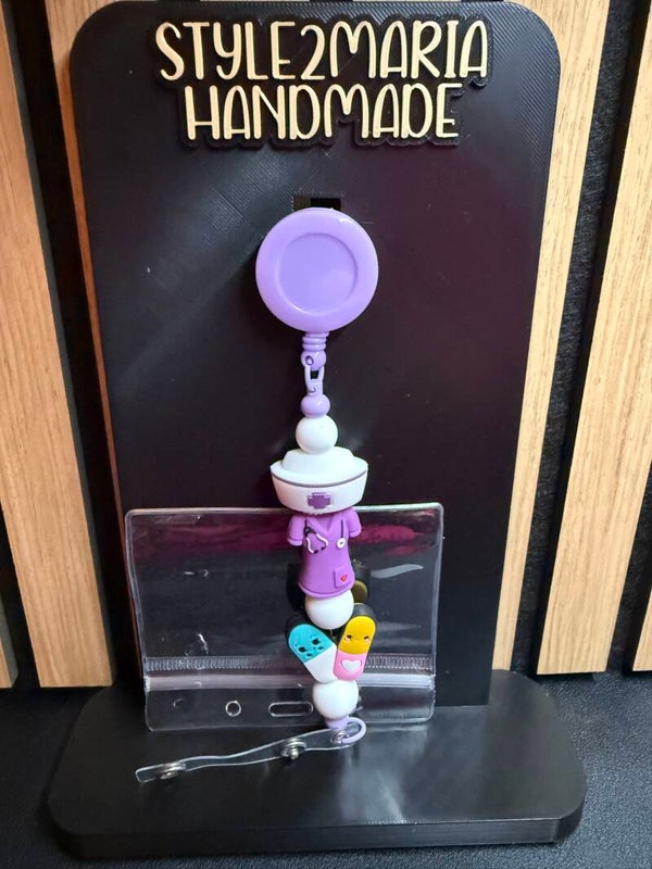badge houder paars