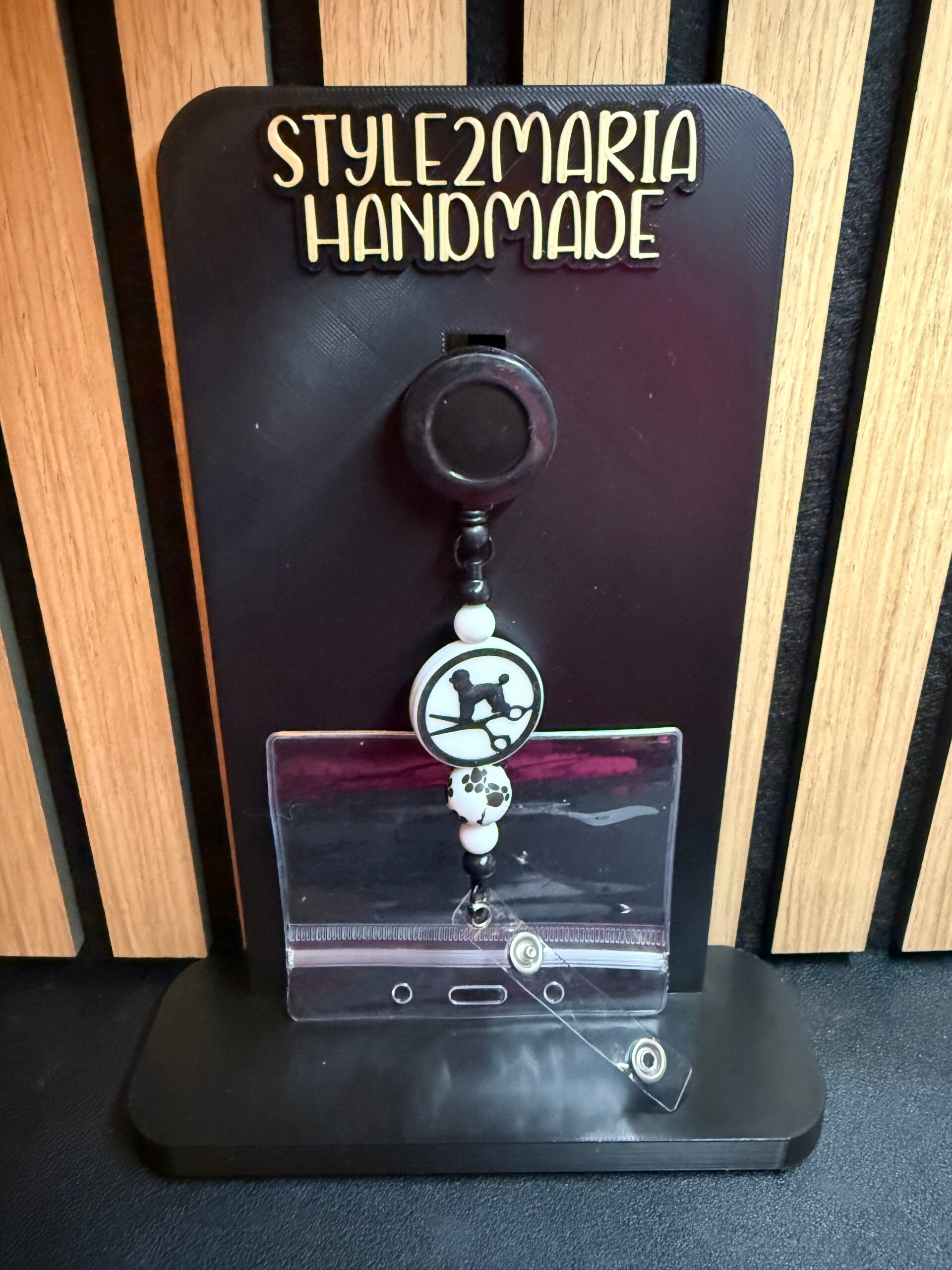badge houder zwart honden trimster