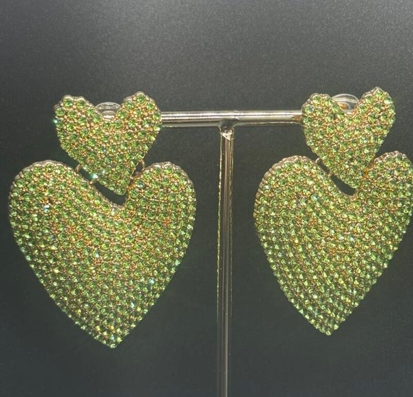 30 hart groot goud met groene stenen