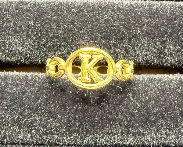 letter k luxe goud