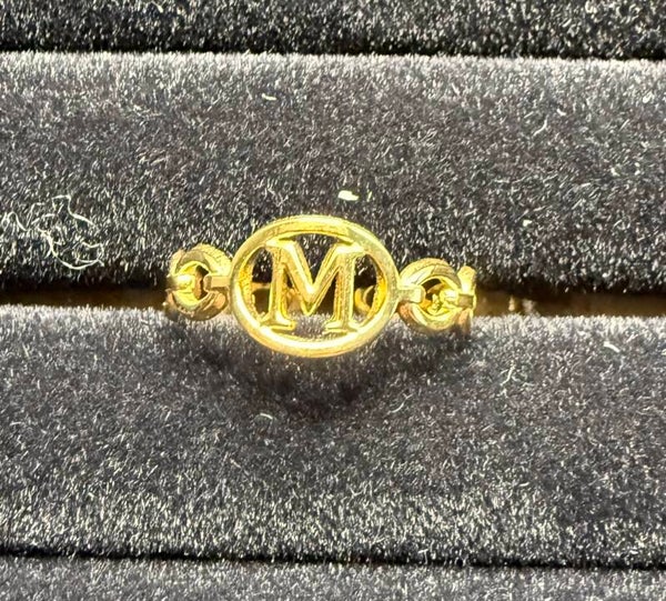 letter m luxe goud