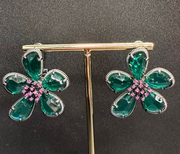 66 bloem zilver groen