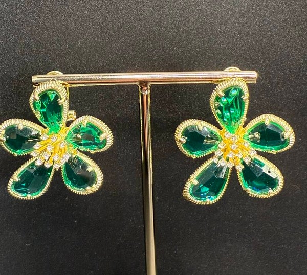 64 bloem goud groen