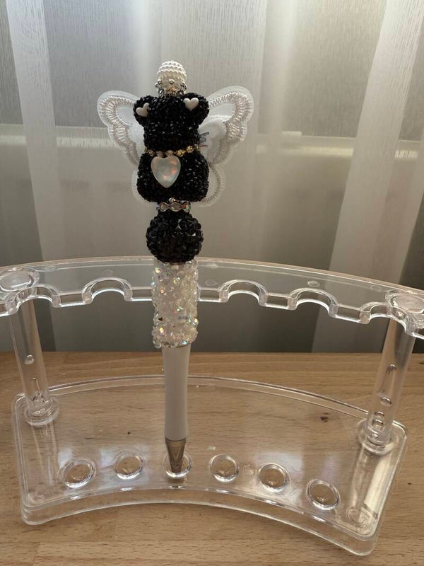 rainstone met beer zwart