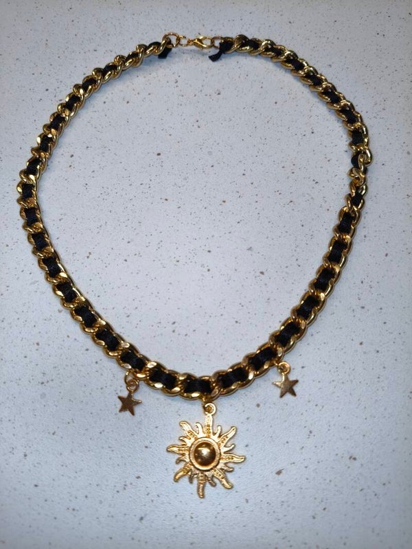 Celestial Ribbon Chain Choker