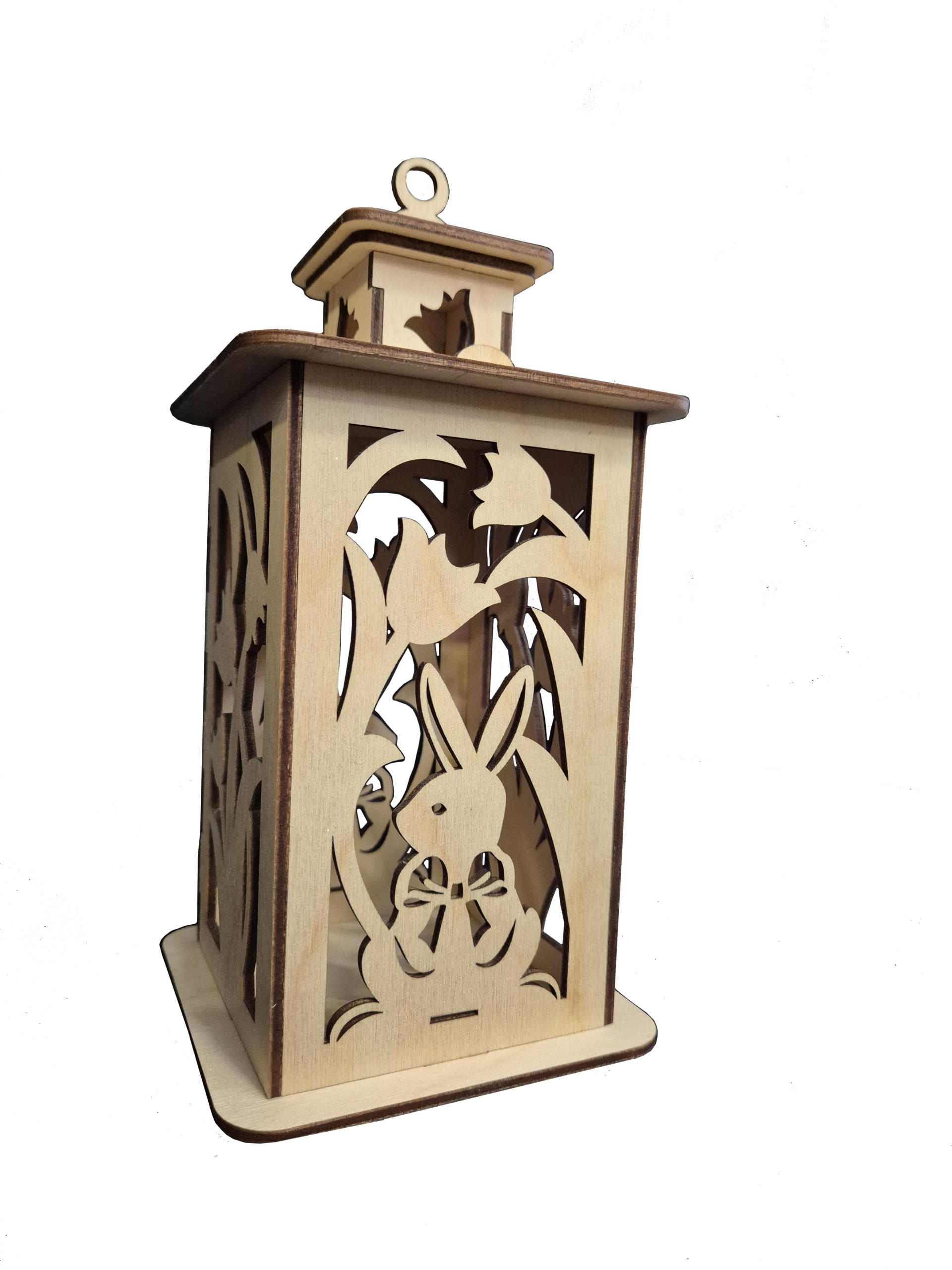 Lantaarn - Pasen - voorjaar - hout - diverse uitsnedes