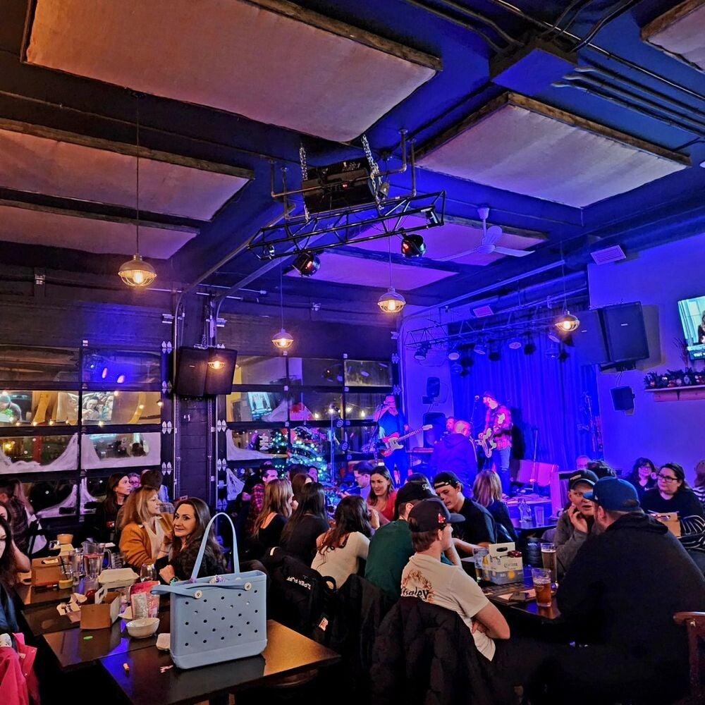 Comedy audience laughing at a Big Funny Comedy show for the Dorchester event at The Mill Pond Tap & Grill.