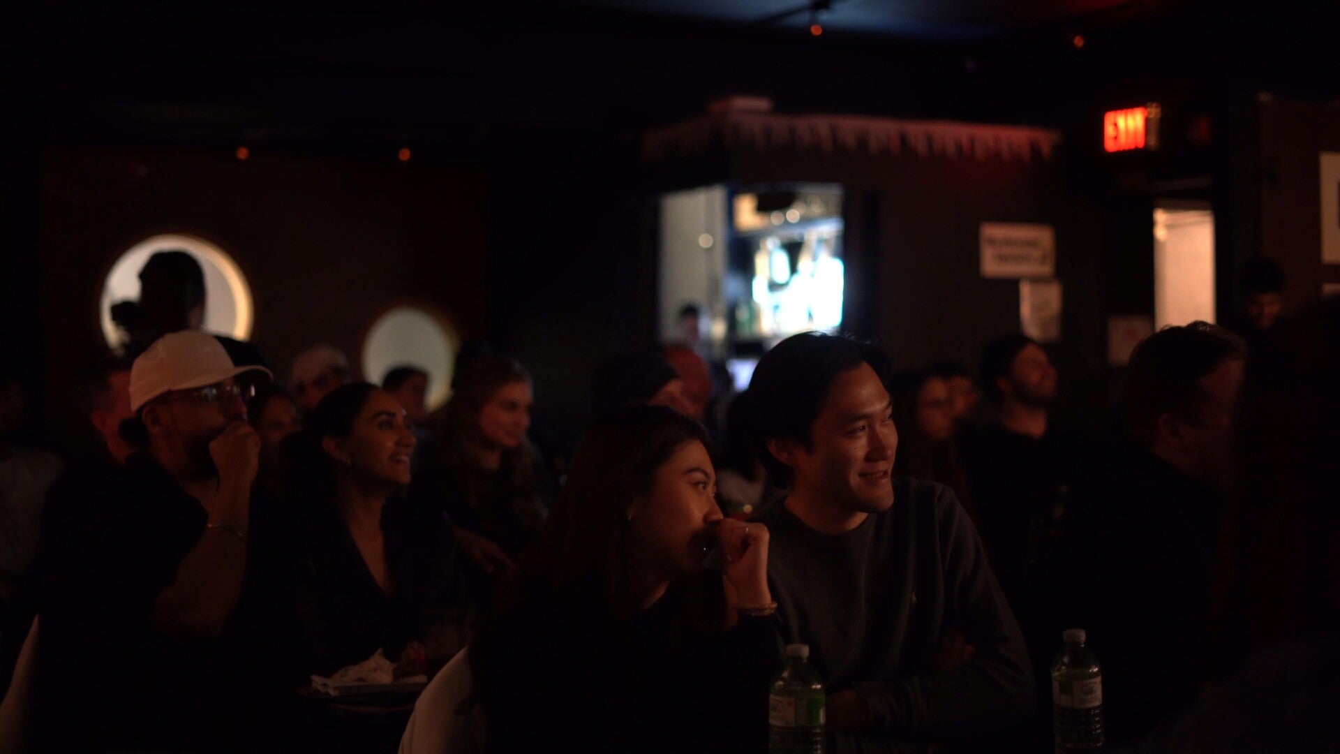 Comedy audience laughing at a Big Funny Comedy show for the Dorchester event at The Mill Pond Tap & Grill.