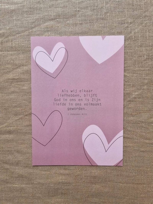 Kaart A6 - ‘Liefhebben’