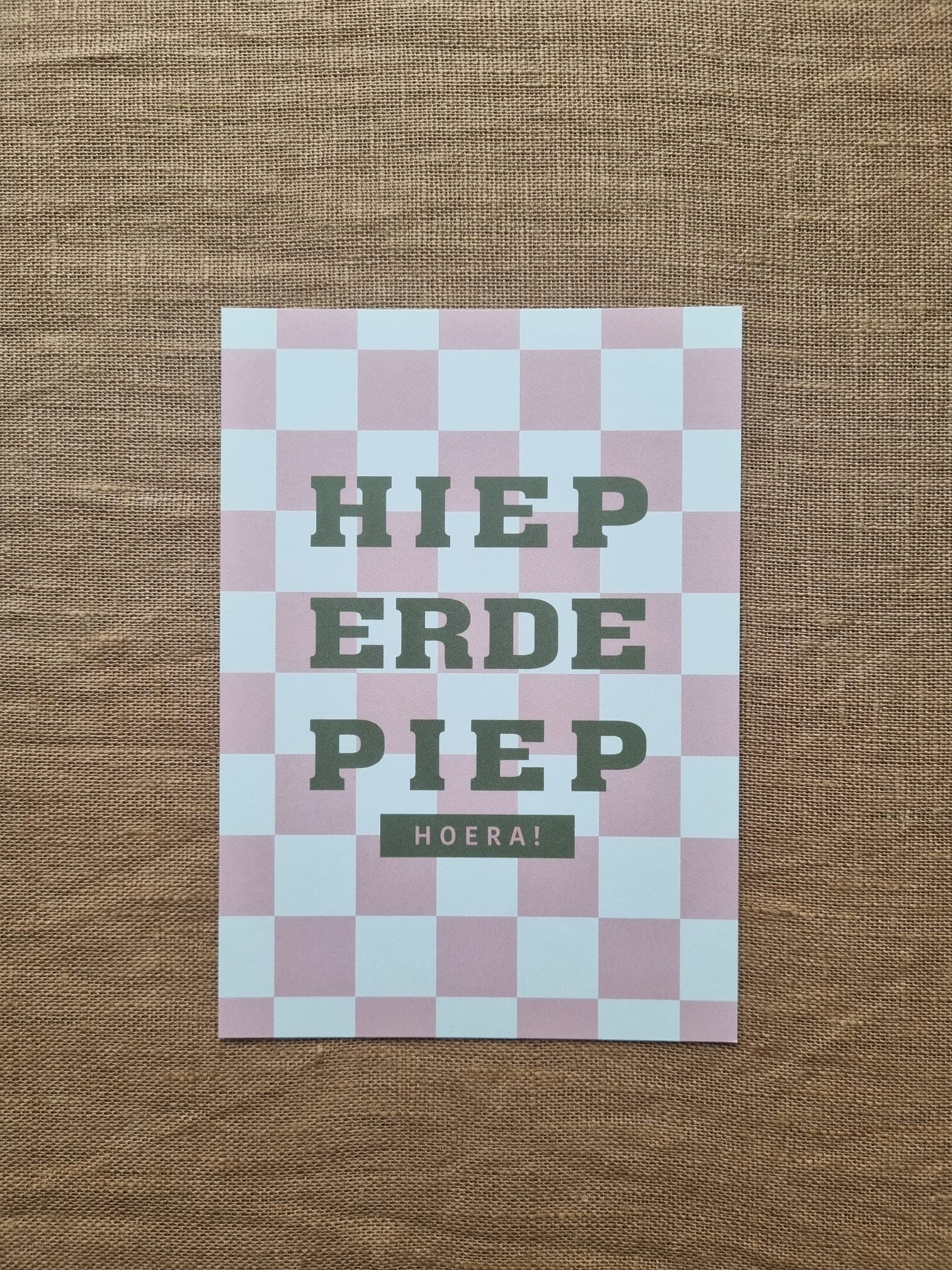 Kaart A6 - ‘Hieperdepiep Roze’