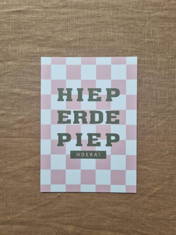 Kaart A6 - ‘Hieperdepiep Roze’